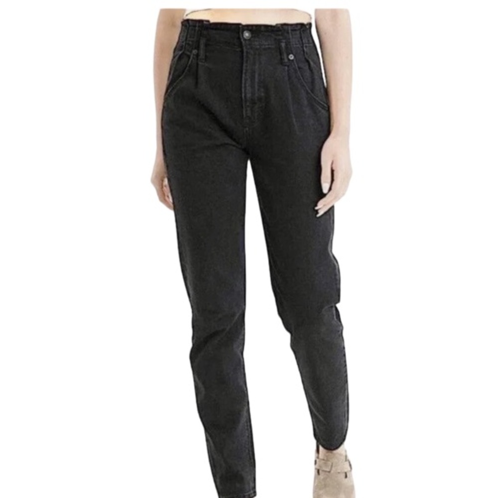 American Eagle Paper Bag Waist High-Rise Black Women's Jeans Size 18